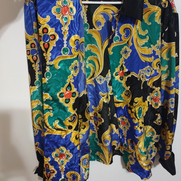 Stunning Vtg AP ltd Multicolor Long Sleeves Blouse Size 10 - Picture 3 of 16